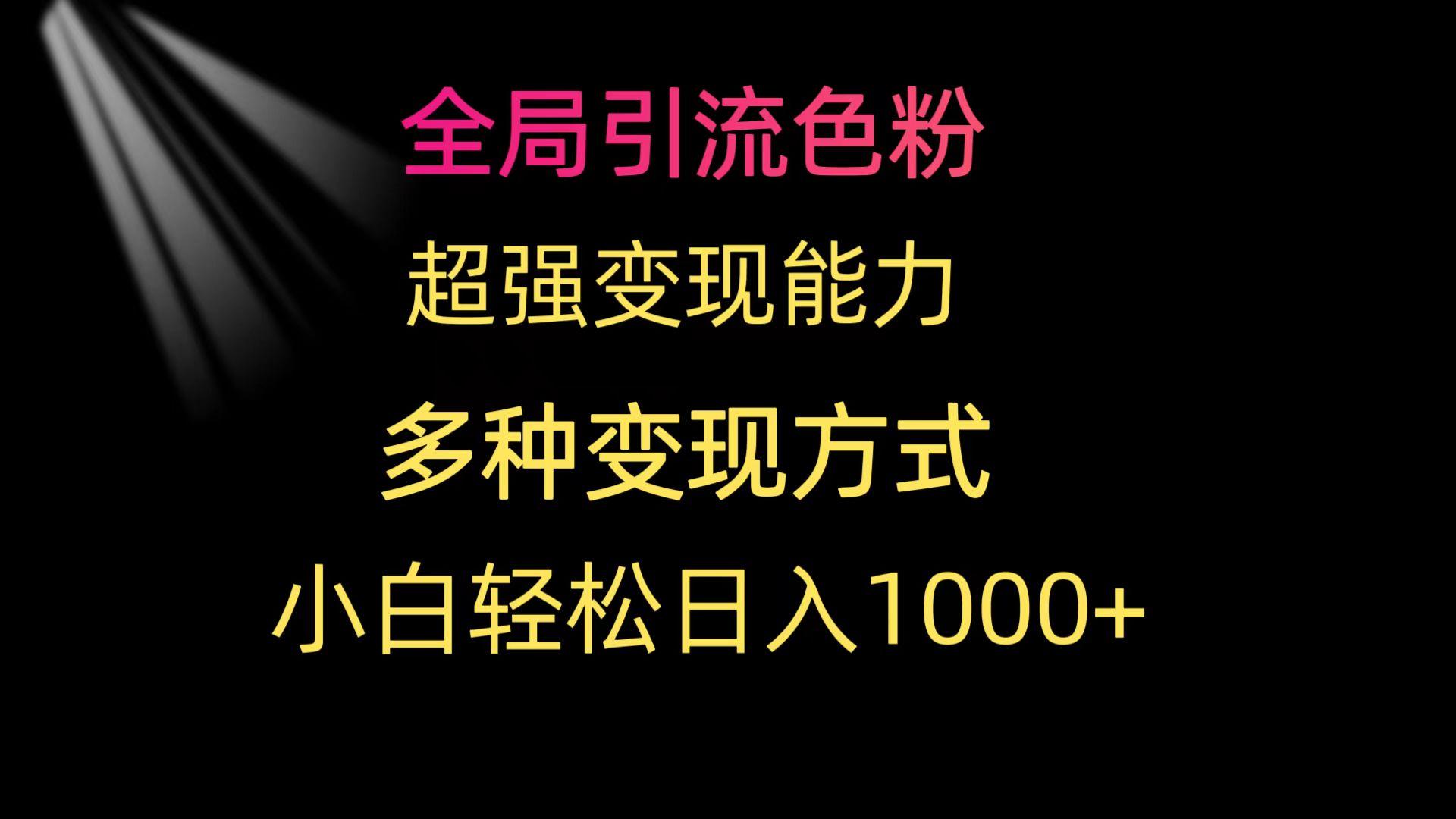 (9680期)全局引流色粉 超强变现能力 多种变现方式 小白轻松日入1000+-星禾网创星球