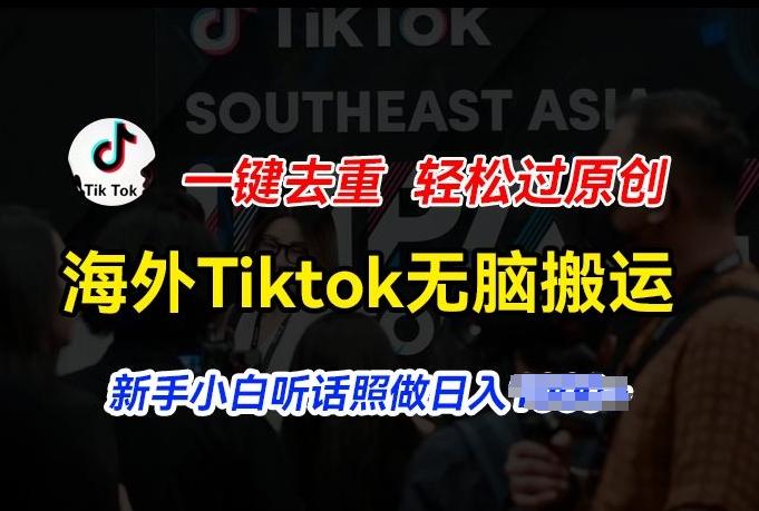 海外Tiktok短视频无脑搬运，一键去重轻松过原创，新手小白听话照做日入几张【揭秘】-星禾网创星球