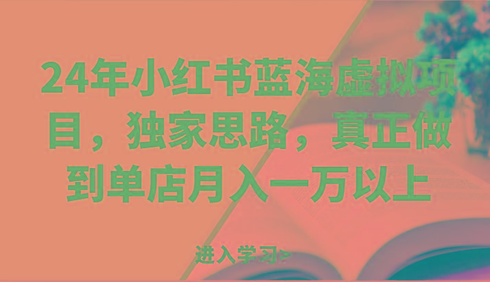 24年小红书蓝海虚拟项目，独家思路，真正做到单店月入一万以上。-星禾网创星球