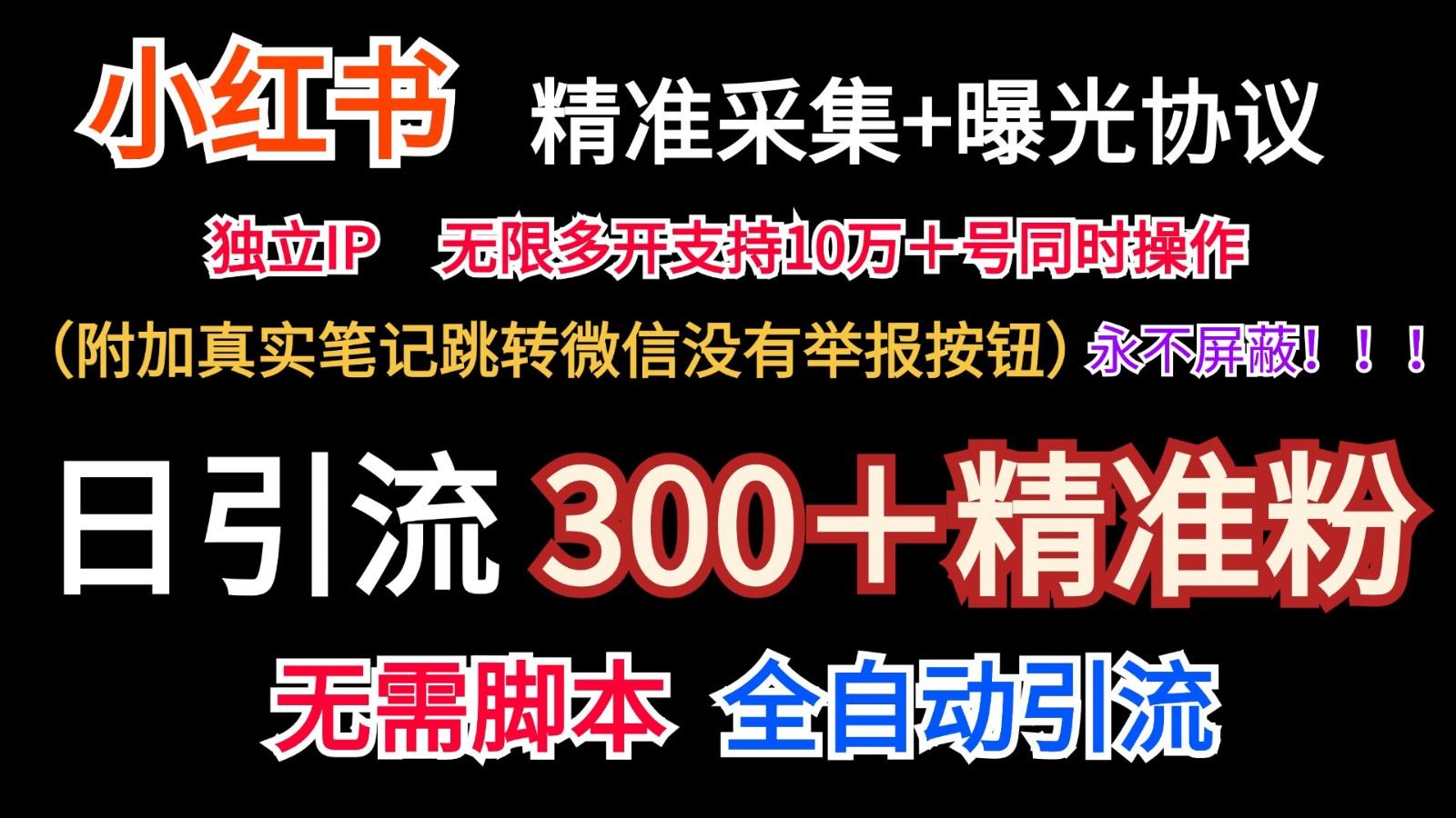 小红薯精准采集＋无限曝光＋真实笔记跳转微信，永不屏蔽(日引300＋精准粉)-星禾网创星球