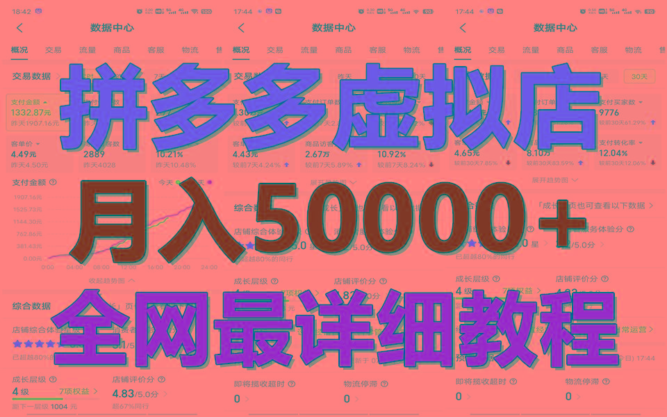 拼多多虚拟电商训练营月入50000+你也行，暴利稳定长久，副业首选-星禾网创星球