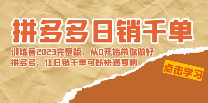 拼多多日销千单训练营2023完整版，从0开始带你做好拼多多，让日销千单可...-星禾网创星球