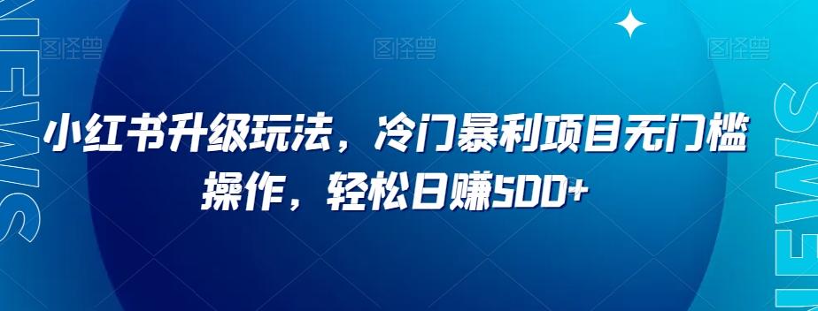 小红书升级玩法，冷门暴利项目无门槛操作，轻松日赚500+【揭秘】-星禾网创星球