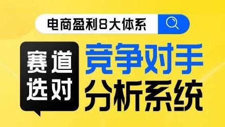 电商盈利8大体系·赛道选对，​竞争对手分析系统线上课-星禾网创星球