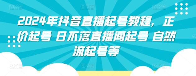 2024年抖音直播起号教程，正价起号 日不落直播间起号 自然流起号等-星禾网创星球