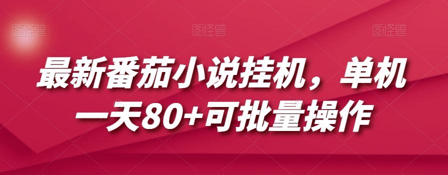 最新番茄小说挂机，单机一天80+可批量操作【揭秘】-星禾网创星球